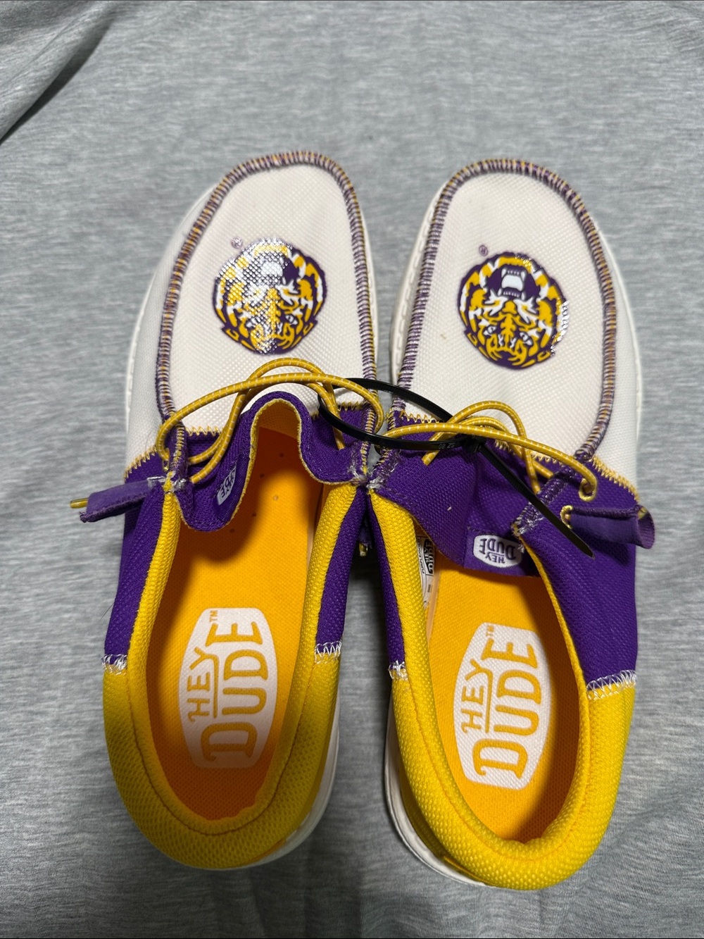 Hey Dude Sneakers in Purple, Yellow & White